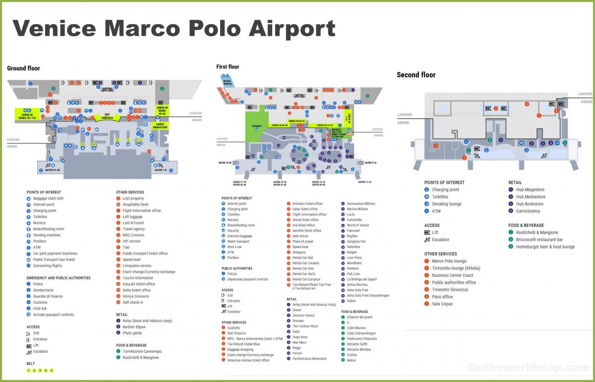 карта терминала аэропорта Венеции 