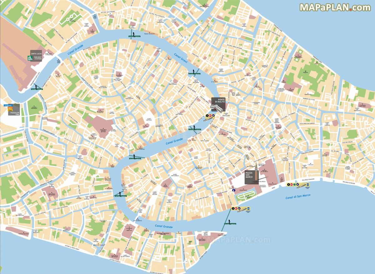 карта маршрута Венеция гондолы 