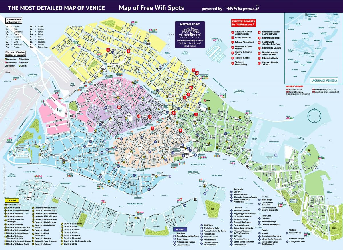 карта Венеции Италия достопримечательности