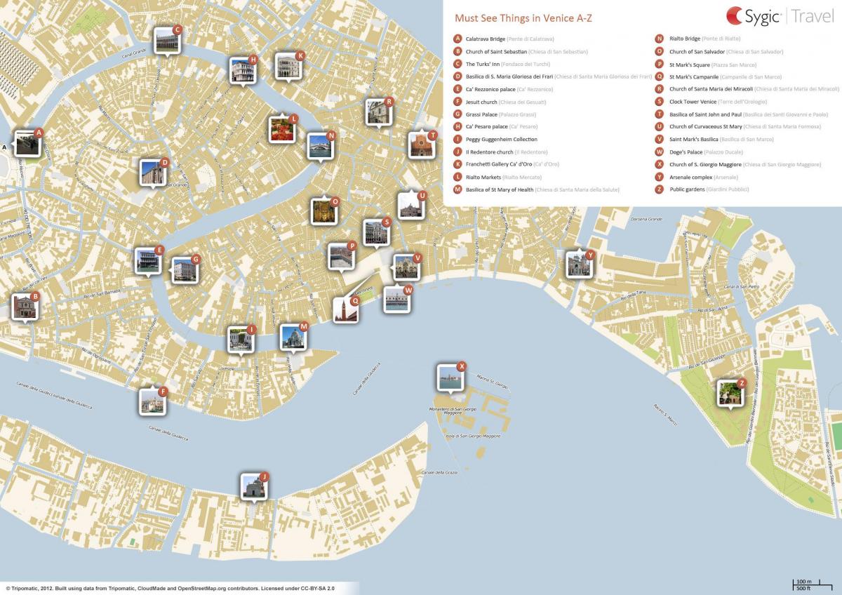 Венеция достопримечательности карта