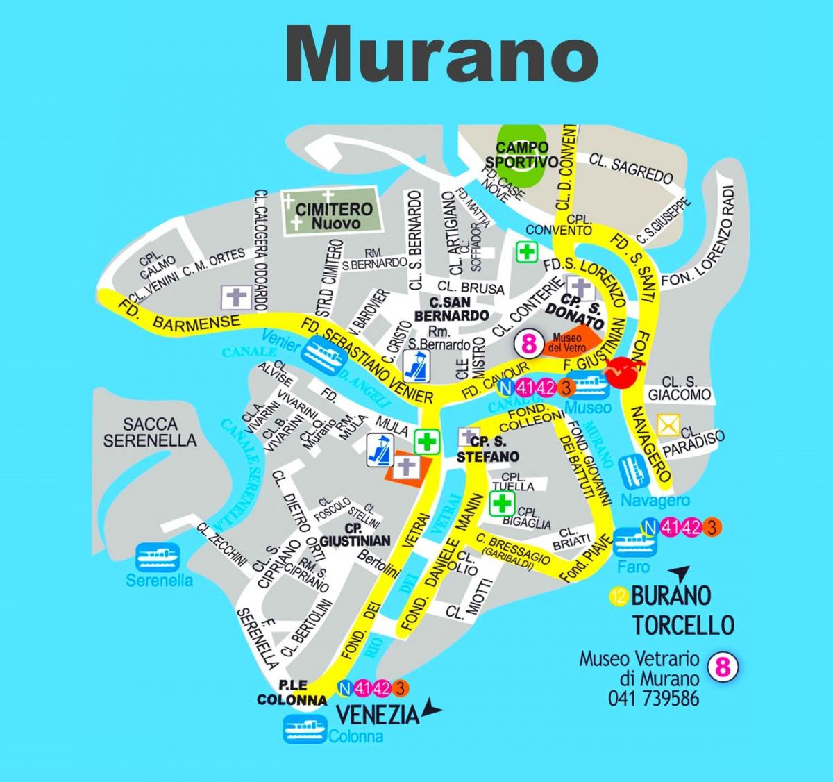 карта Мурано Венеция