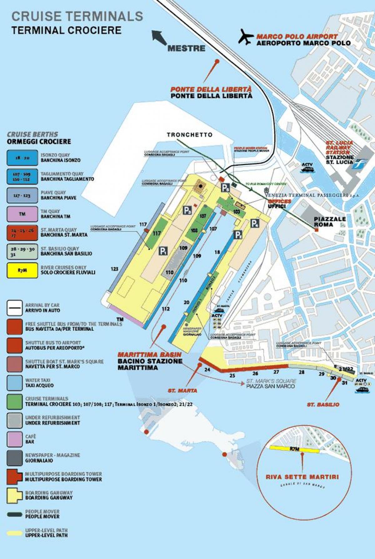 карта порт Венеции