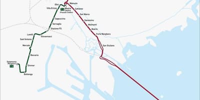 Местре железнодорожный вокзал карте