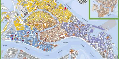 Город Венеция на карте